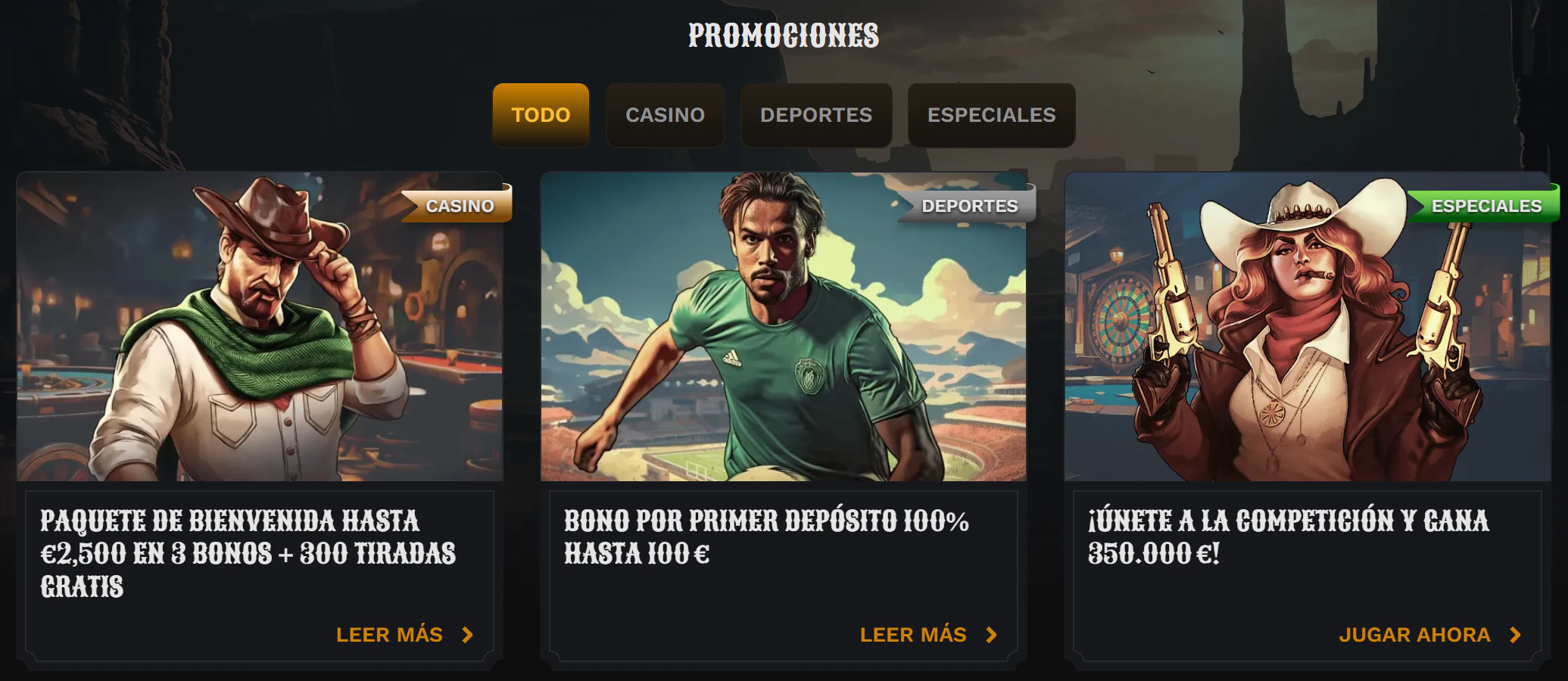 Promociones y bonos deportivos en Wildsino Casino